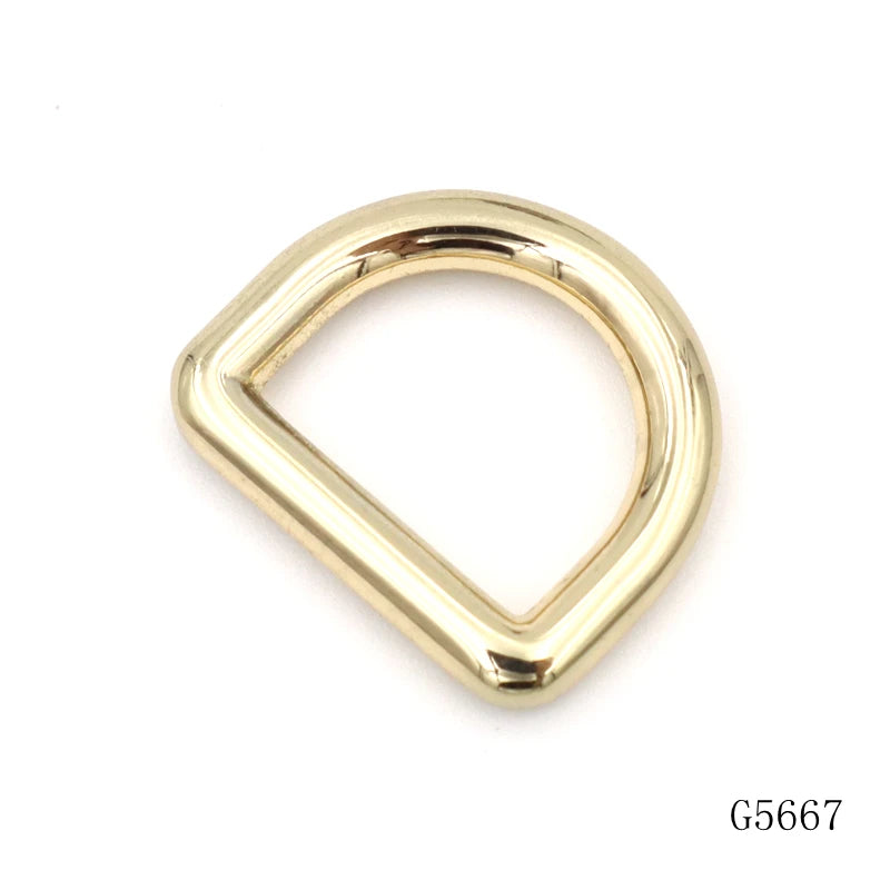 12mm 15mm 16mm 19mm 20mm 25mm Round Zinc Alloy D-ring Bag Hardware Gold Plated Metal d Ring Buckle for Handbag