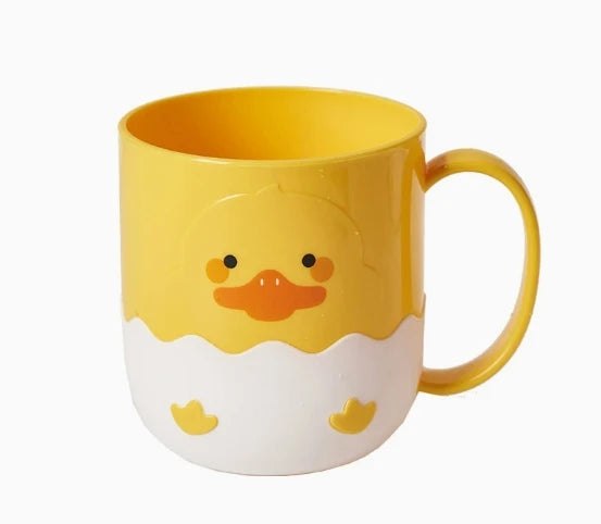 Cartoon Cute Little Chicken Toothbrush and Mouthwash Cups