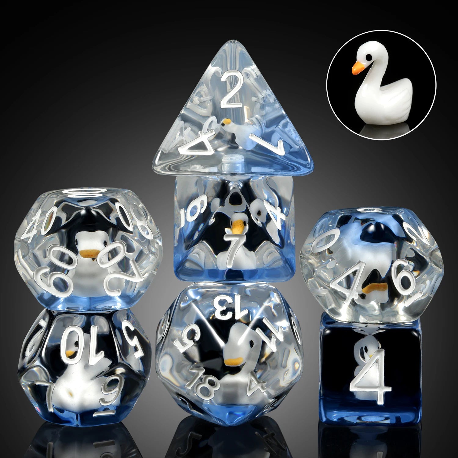 Factory Wholesale Polyhedral DND Resin Dice Set 16mm Square Custom Gaming Dice for RPG Role Playing Table Games