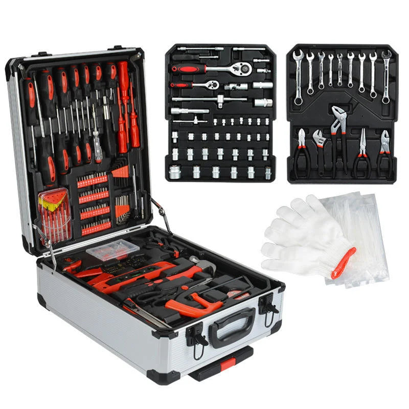 499 Pcs Auto Repair Tool Set Socket Wrenches with Strong Aluminum Case for Mechanic Work