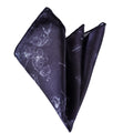White Polka Dot Jacquard Woven Collar Handkerchief on Grey