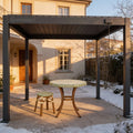 Custom Size Outdoor Aluminum Pergola Bioclimatique Waterproof Louver Roof Kit for Villa Balcony with Remote Control