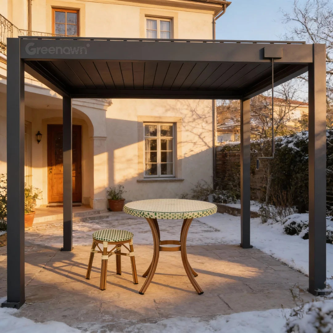 Custom Size Outdoor Aluminum Pergola Bioclimatique Waterproof Louver Roof Kit for Villa Balcony with Remote Control