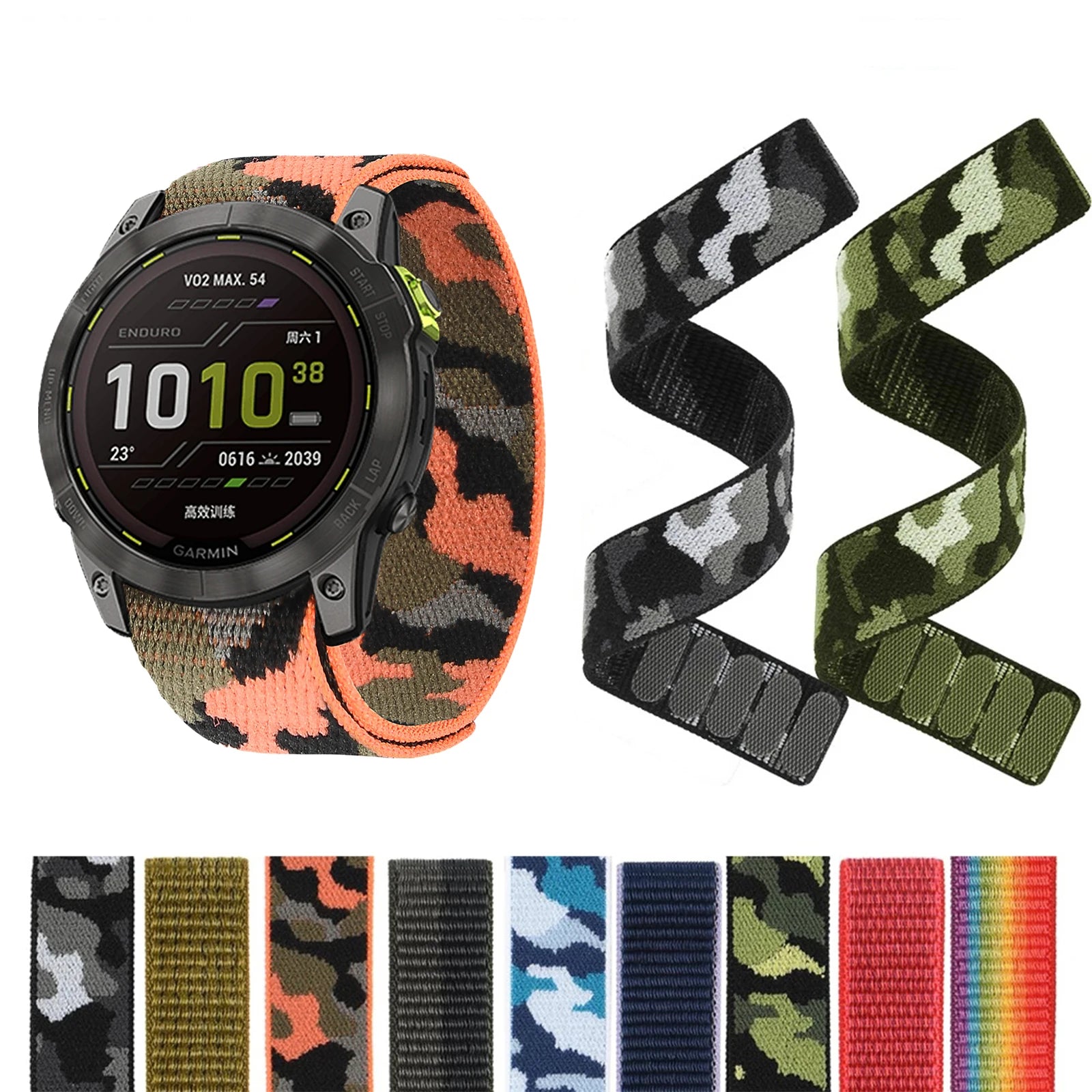 RYB 22mm Woven Nylon Ultralight Sport Wristband for Garmin Epix Pro 47mm Instinct 2 Solar Forerunner 955