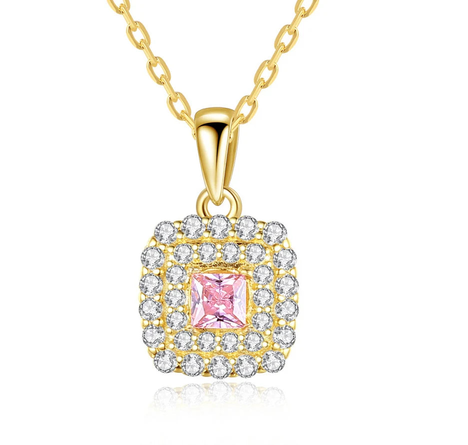 2023 New Style 925 Sterling Silver Popular Necklace Women Fine Jewelry Fashion Zirconia Gold Pendants for Necklace