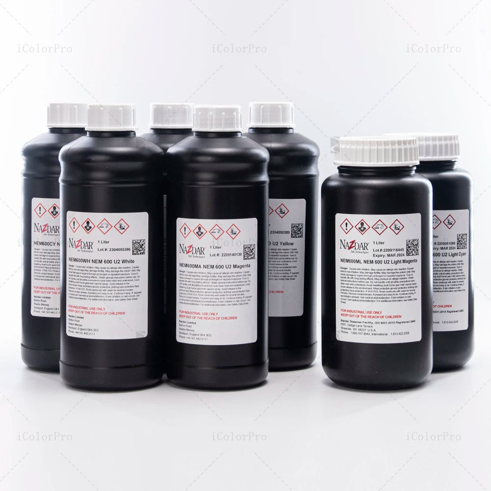 Printing Ink NazDAR NEM600 Digital Led Inkjet Printer Uv Ink Price for G5/G6 Print Heads