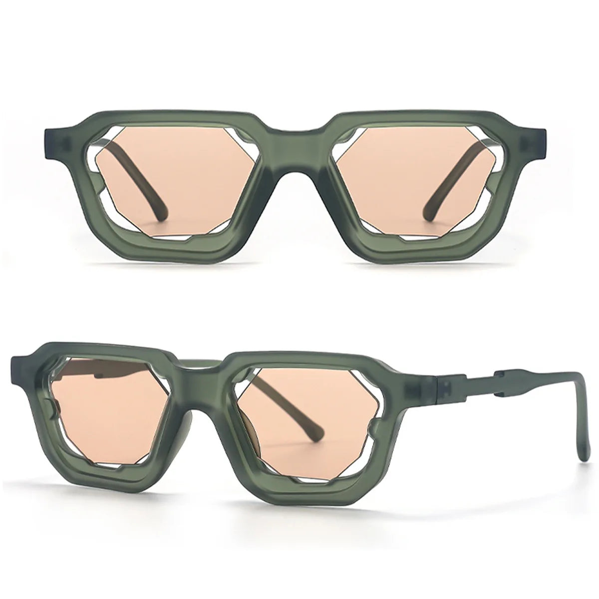 Custom Logo 2025 Fashion Unique Small Frame Y2K Square Sun Glasses UV400 Irregular Len Punk Sunglasses for Men Women