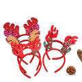 Cute Christmas Elk Deer Animal Horns Headband Floral Antlers Hair Band Accessory
