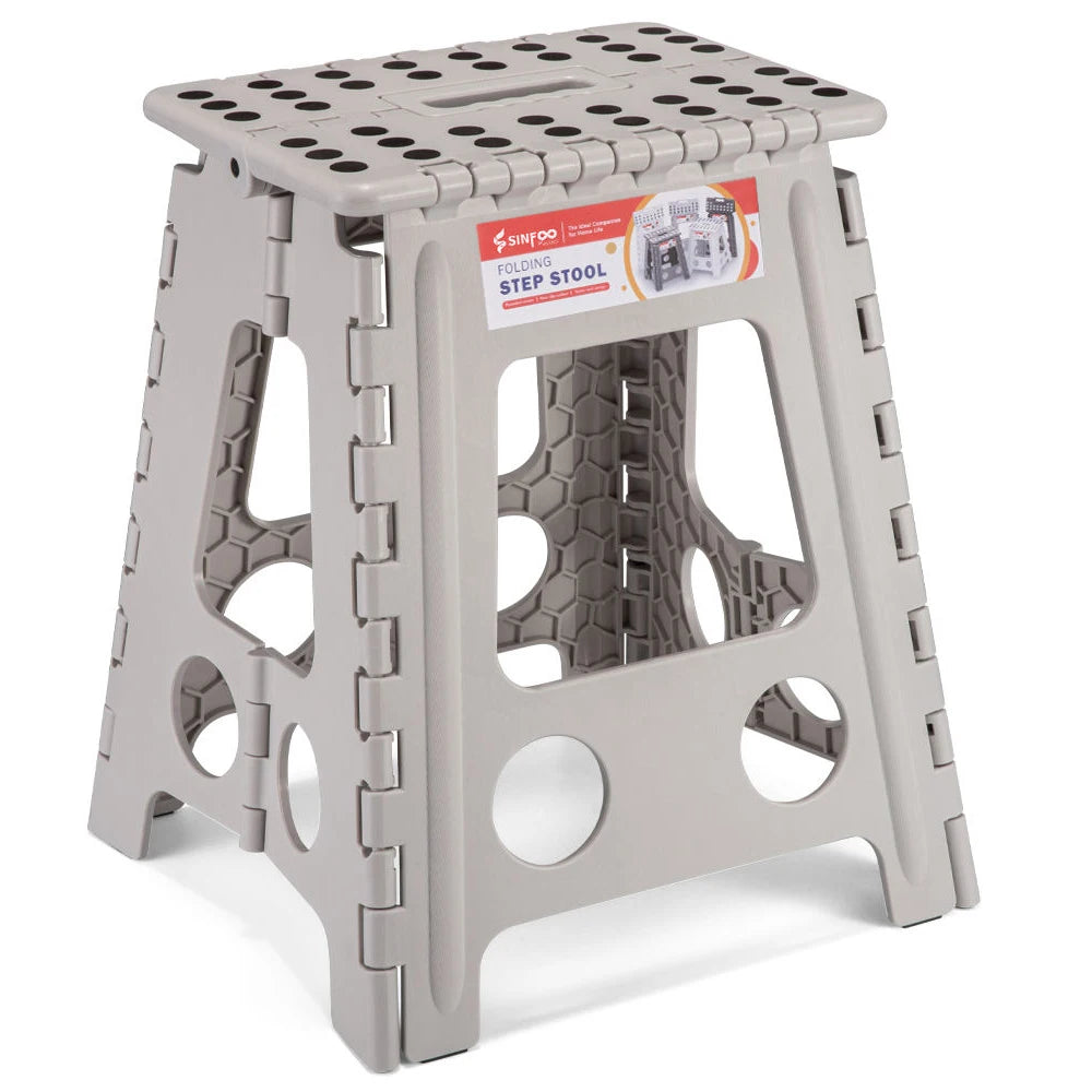 16 Inches Anti-Slip Surface Adult Toddler Plastic Foldable Step Stool Folding With Handle