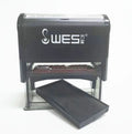 WES Office Stamp Plastic Stamp Rectangular 25*75mm Self Inking Stamp Logo Customization Supported