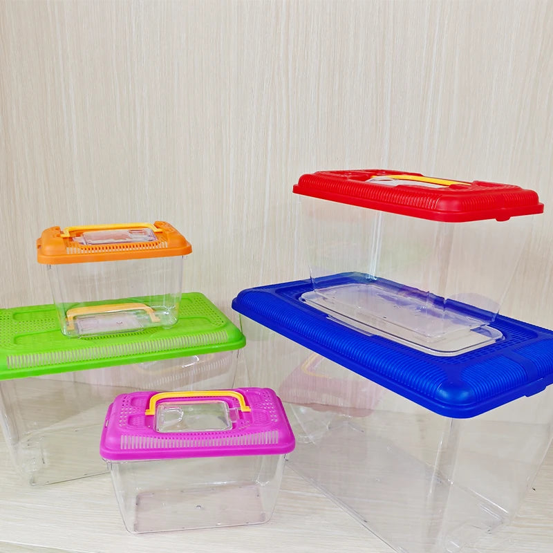 New Arrival Plastic Terrarium Tarantula Enclosure Small Hatching Container Transparent Fish Tank Turtle Aquarium for Shrimp
