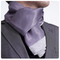 Elegant Double-Sided Gray Silver Self-Patterned Jacquard Woven Knitted Scarf by Exve Exclusive Turkey