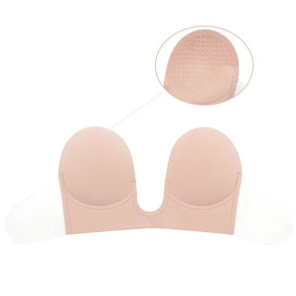 Invisible Bra Strapless Adhesive Push up Deep U-shaped Plunge Sticky Bra Sexy