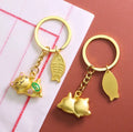 Cute Maneki Neko Japan Lucky Cat Keychain Kawaii Trinkets Accessories Car Bag Pendant Pray Fortune Fengshui Charm Key Chain