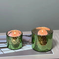 Green Plating Glass Candle Stand and Container Home Decoration Votive Holder