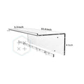 40cm Clear Acrylic Modern Portable Detachable Adjustable Height for Floating Wall-Mounted Shelves for Retail Shops