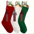 DDP Personalized 18-Inch Large Fried Dough Twists Knitting Socks Christmas with Tag Printed Name Christmas Stockings