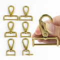 Deepeel XP165 Wholesale Brass Detachable Snap Hook Leather Carabiner Metal Clasp Swivel Snap for Special Bag Parts Accessories