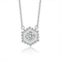 XMD002 Luxury Design 925 Sterling Silver 1Ct Moissanite Snowflake Star Pendant Necklace Women Fashion Fine Jewelry