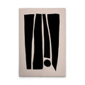 Made In Germany - Home Decor Canvas Picture Minimalist Black Beige - Wall Painting Mural In Cream Black - Stretcher Frame Art