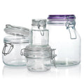 500-3000ml Round Wide Mouth Clear Glass Honey Jam Jar Chili Sauce Food Storage Empty Bottle With Seal Flip Clip Cap/Lid