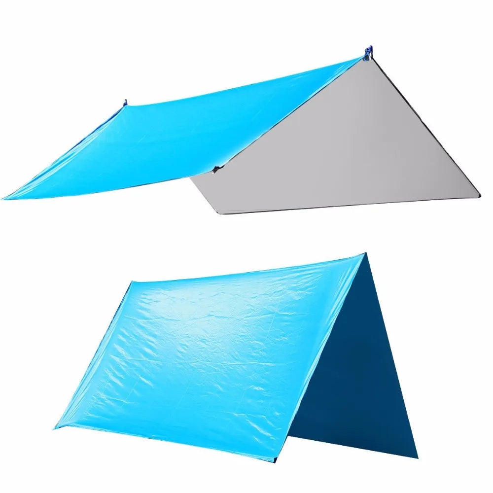 WOQI Ripstop Coated with silver Waterproof Hammock Rain Tarp Fly Roof Top Tent MegaBDM