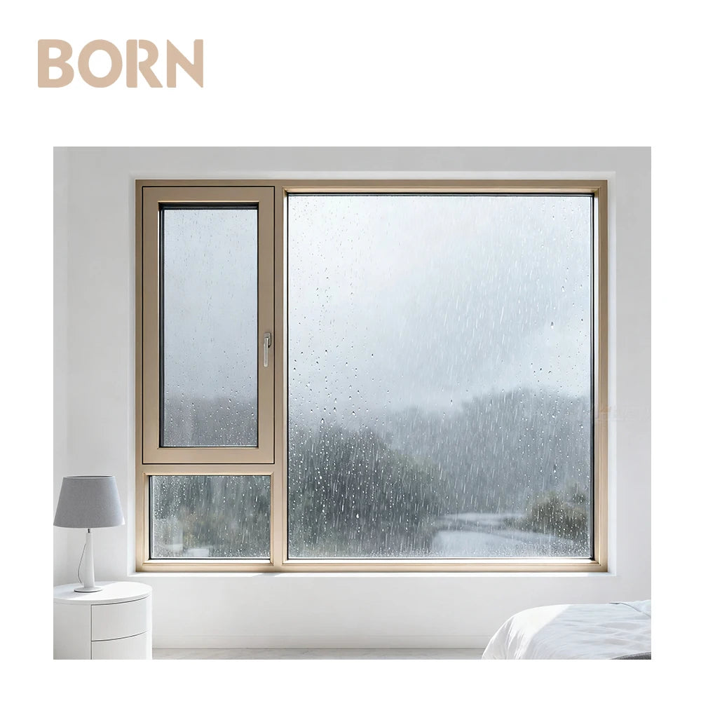 2026 New Modern Double Glazing Thermal Insulation Soundproof Custom Aluminum Frame Casement Swing Windows With Mosquito Screens