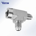 Factory Wholesale Tee Type Stainless Steel Jic Male to Npt Female to Jic Male Tee Hydraulic Adapters Fittings