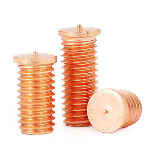 M3 M4 M5 M6 M8 Stainless Steel 304 Flat Head Weld Bolt Copper Plated Carbon Steel Capacitor Discharge Spot Welding Stud