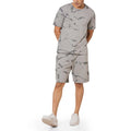 2025 Summer Customized OEM Men's Casual Outfits Formal Style Twin Set Including Quick Dry Cotton T-Shirt Shorts with Custom Logo