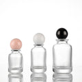 Cylindrical Glass Perfume Bottle 100ml 50ml 30ml Thick Bottom New Glass Bottle Color Ball with Lid Wx-48