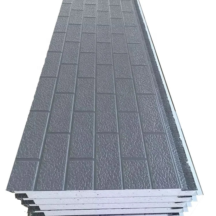 Quick Installation PU Polyurethane Metal Panel External Steel Exterior Wall Decoration Insulation Noise Sandwich Panels