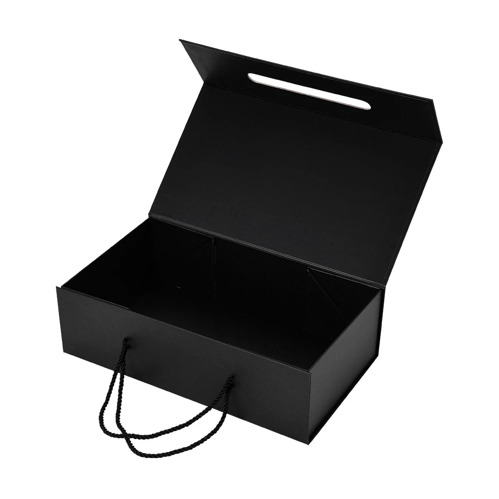 Customized Cardboard Flip Hardcover Boxes Packaging Recycle Print logo Shoes Paper Boxes with Handle