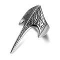 Low MOQ Wholesale Jewelry Tarnish Free 18K Gold Plated Antique Black Classic Princess Cut Stainless Steel Mens Biker Rings