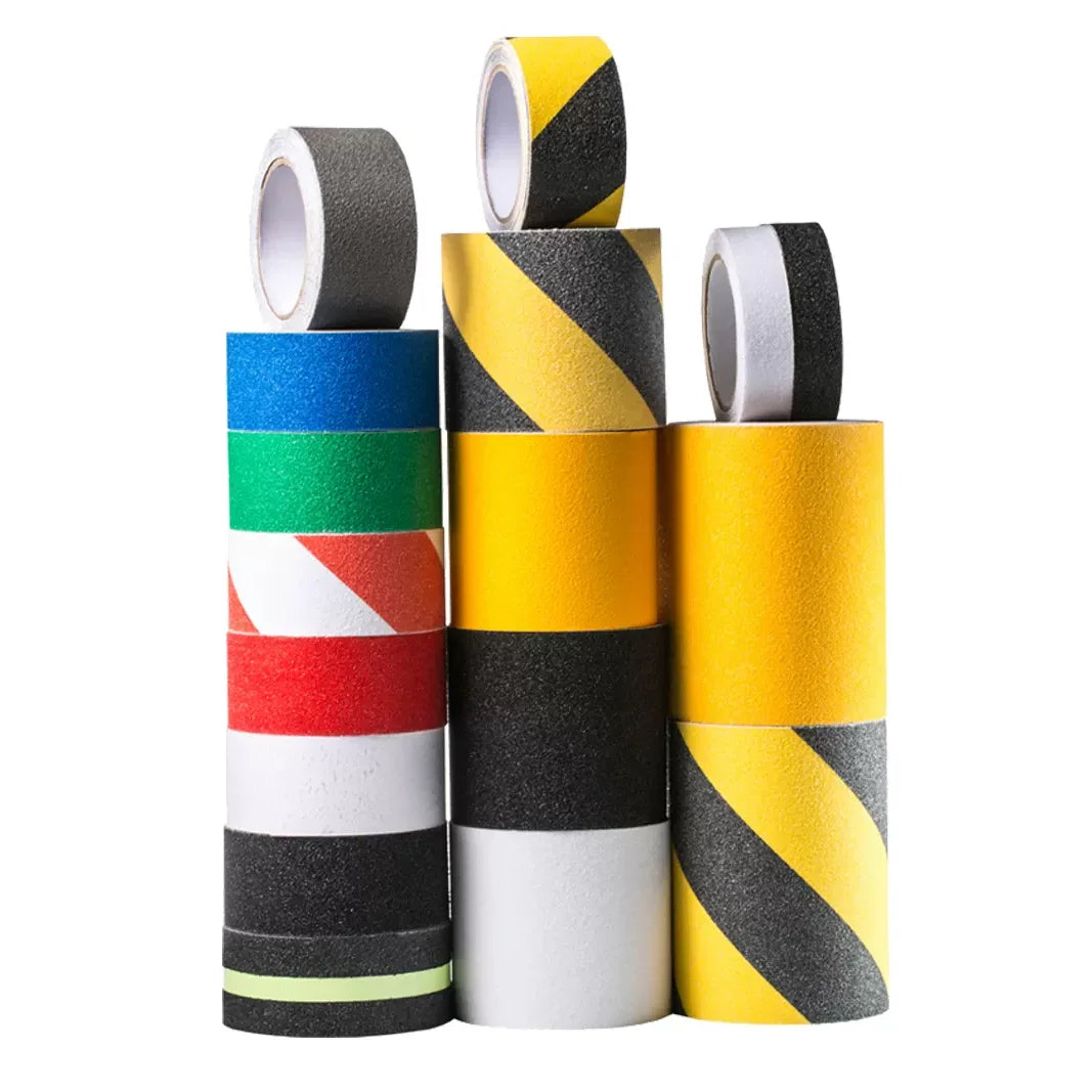 OEM Wear-Resistant Anti-Slip Tape Black & Yellow Decking Strips Sticker Non-Slip Warning Tape for Stairs
