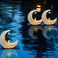 Pafu Factory Direct Sale Eid Mubarak Candlestand Moon Shaped Party Decoration Ramadan Led Candle LED Candle Lights Holder