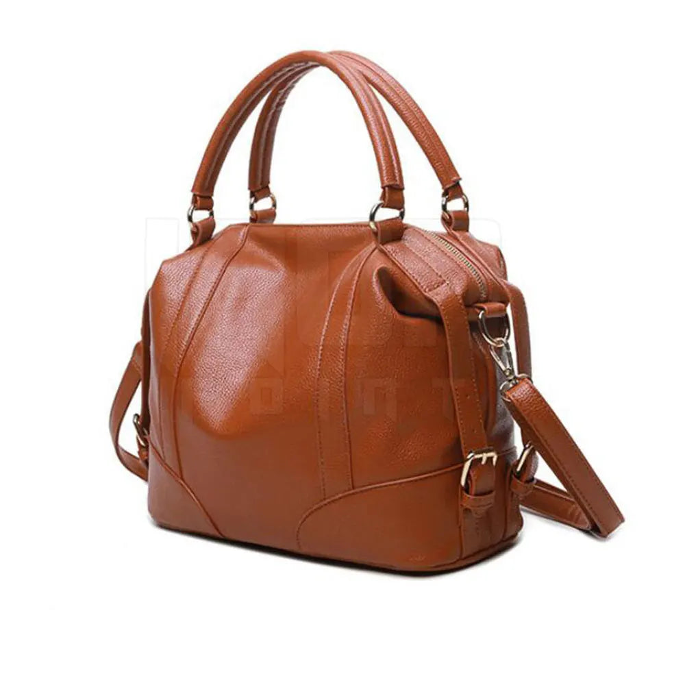 Women Genuine Leather Bags Handmade Craftsmanship Durable Soft Touch Fashionable Two Straps Large Capacity Zipper Closure