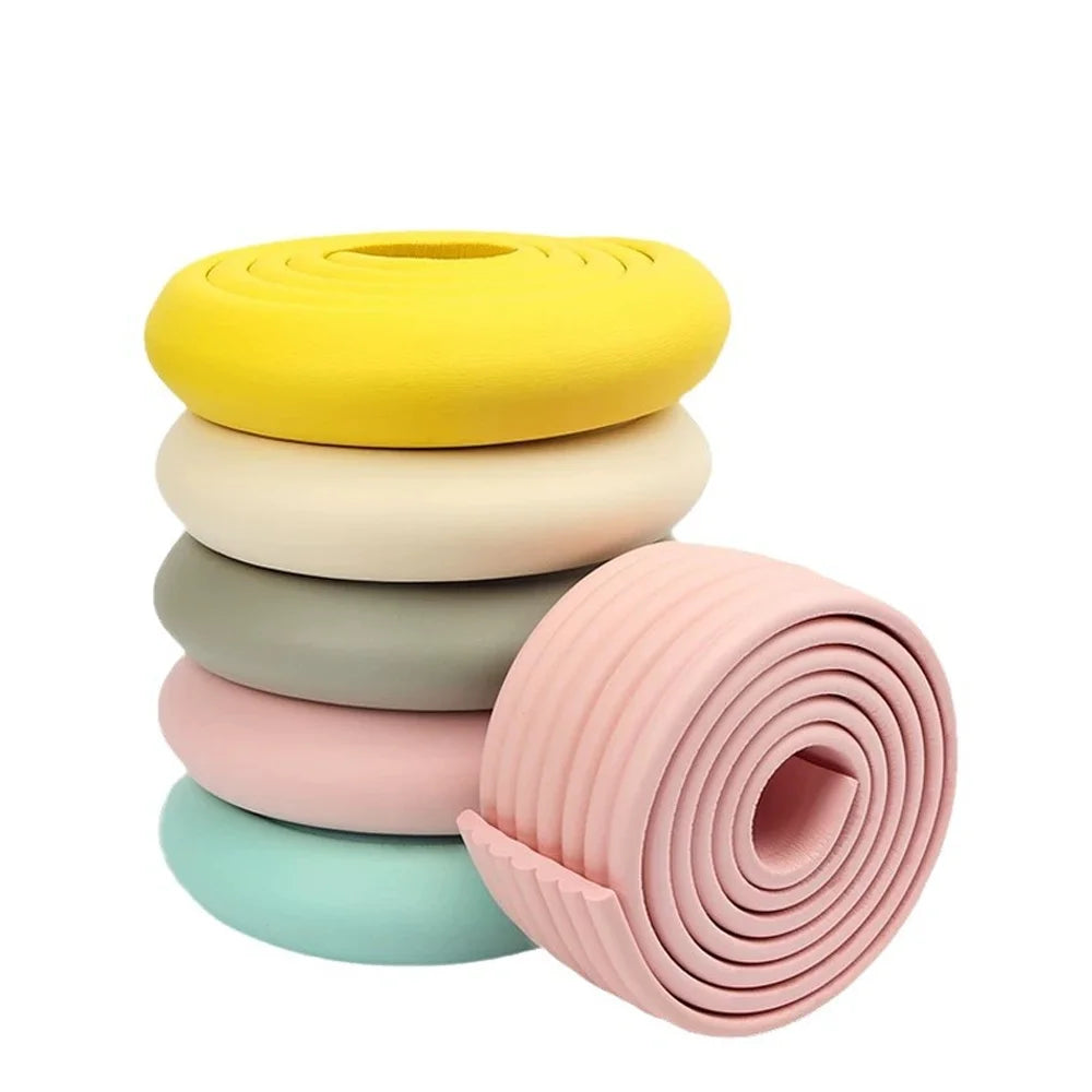 HONGFU Self-adhesive Sponge Waterproof Acrylic Hot Melt Water Activated Anti-Collision Strips for Babies Toddlers Masking