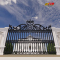 Wrought iron and stainless steel main gate design The perfect combination of decorative beauty and weather resistance