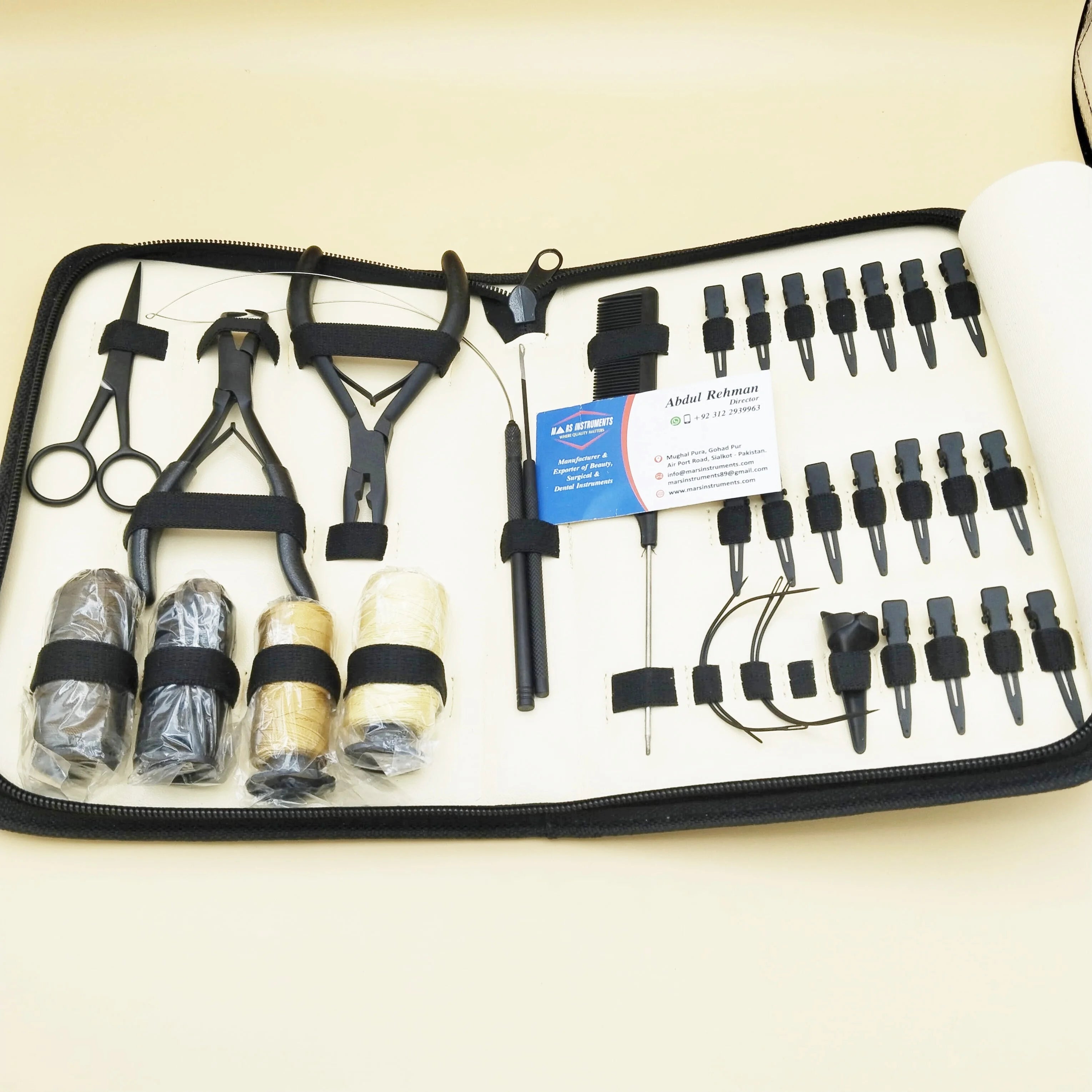 Professional Hair Extension Plier Kit with Rubber Grip and Different Styles Clamp Hair Extension Tools