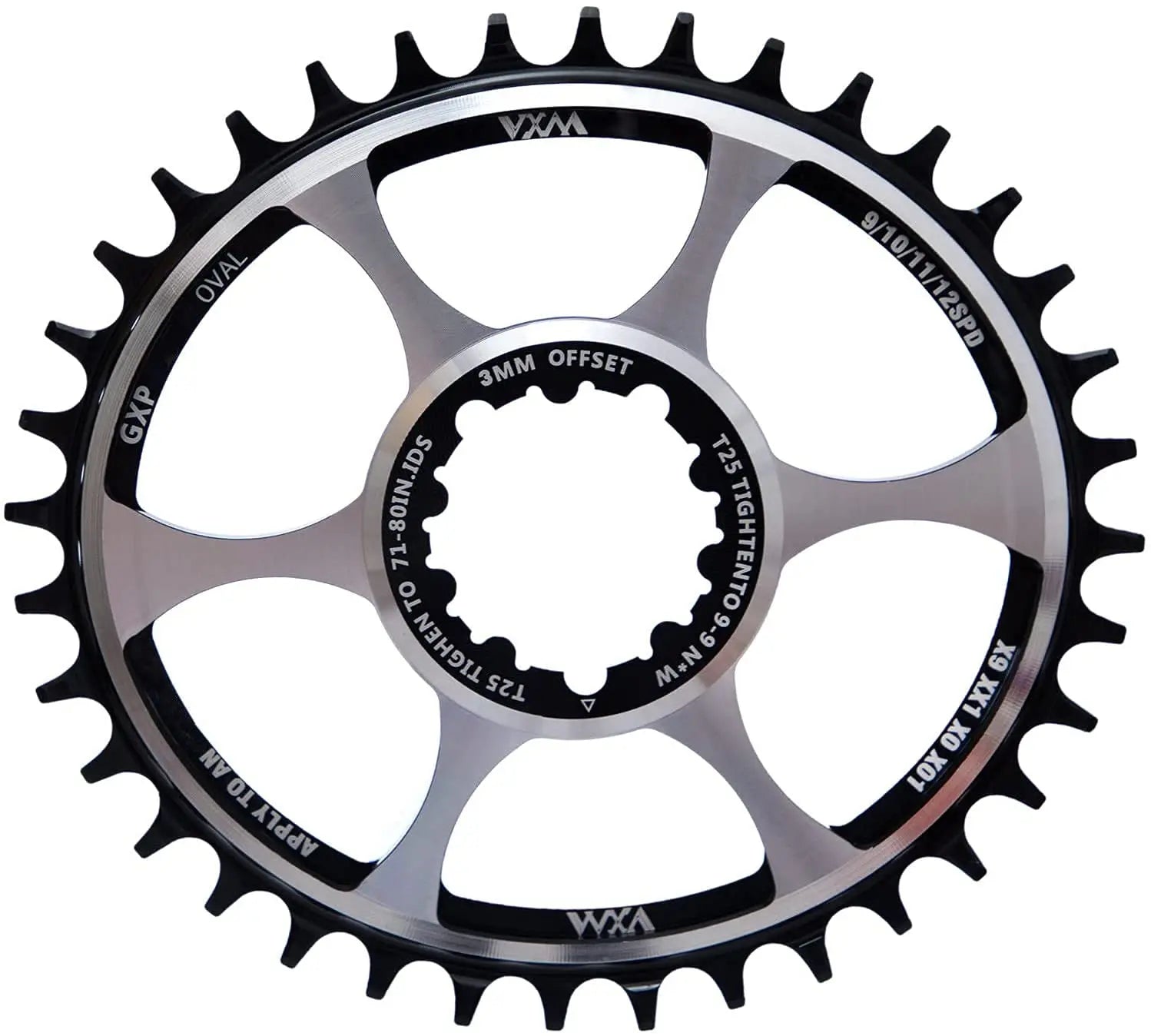 Oval Offset 32T 34T 36T Bicycle Chain Ring 3mm 6mm Narrow Wide MTB Sprockets for Mountain Bike Crankset
