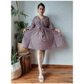 Custom Made Bohemian Cotton Ethnic Print Short Kaftan V-Neck Summer Resort & Beach Outfit for Boutique Clients & Resellers