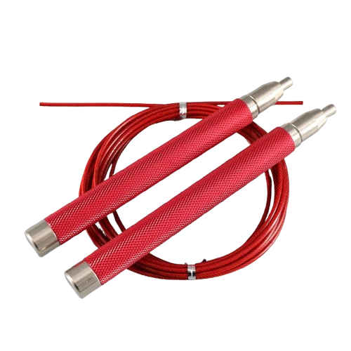 NQ SPORTS Custom Logo Alloy Skipping Rope Self Locking Double Bearing Metal Weighted PVC Speed Steel Wire Skipping Jump Rope