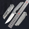 Hongrui New Desgin Outdoor Folding Knife Survival Knife with 8CR13Mov Steel and Stainless Steel Handle for Easy to Carry