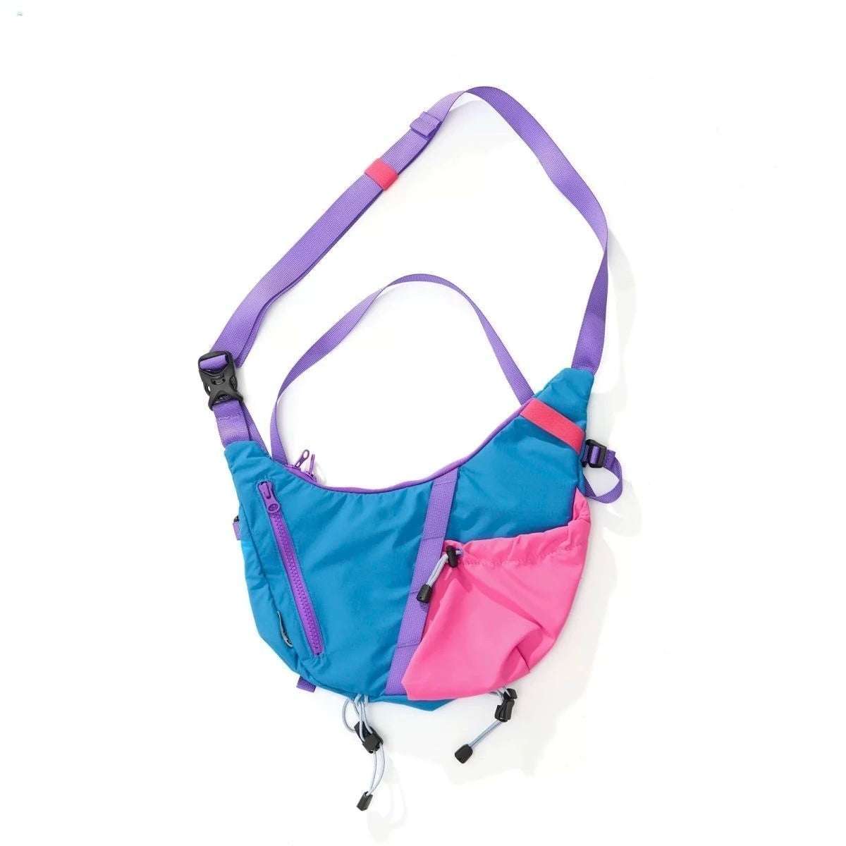 Spring/Summer Outdoor Splash-Resistant Large Capacity Shoulder Bag Adjustable Multi-Functional Colour-Block Tote Bag