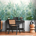 Germany Made Modern Photo Wallpaper Murals White Blue Green Non Woven Vinyl Moisture-Proof Floral Design Living Room Dining Gym