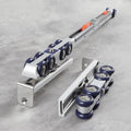 Modern Stainless Steel Sliding Door Two-way Buffer Damper Hanging Rail Wheel Kitchen Guide Slide Rail