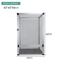 42*42*60cm Solid Pattern Pet & Reptile Enclosure Aluminum & Plastic Mesh Screen Feeding Cage Durable Reptile Terrarium