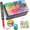 240 168 Colors Acrylic Paint Pens Brush Marker Pen for Paper Stone Ceramic Glass Wood Canvas DIY Art Supplies Drawing