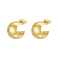 Custom Made 18K Gold Plated Stainless Steel Jewelry Chunky Small Hoop Earrings for Women Part Gifts Earrings E241570